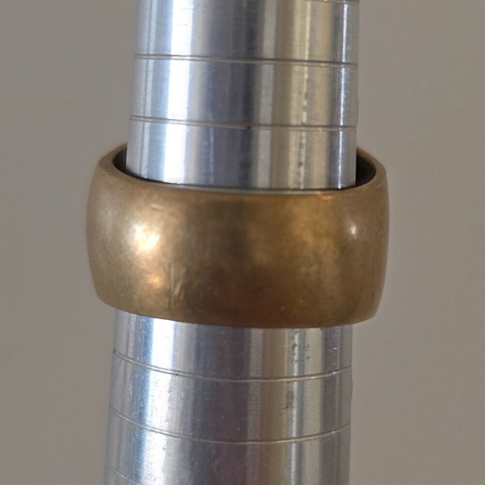 Antique Vintage Signet Men's Ring in Brass Engraved Crest SZ 10.5-10.75 18.7 gm - Picture 11 of 12